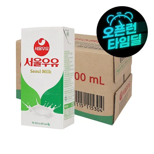 (타임딜) 멸균우유 1000ml x 10입 (1박스)