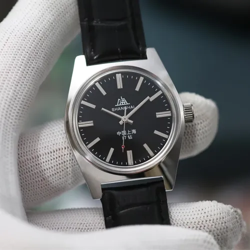 상하이 36MM 수동 기계식 시계 7120 방수 중국산 남성용 시계 도매