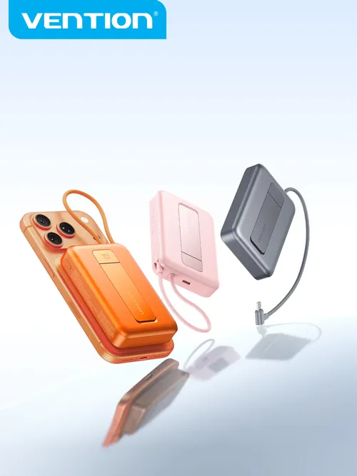 벤션 10000mAh 반고체형 보조배터리 22.5W 고속 충전 15W 마그네틱 고속 충전 아이폰 삼성 샤오미 화웨이용