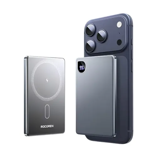 Rocoren 10000mAh 자기식 보조베터리 고속 충전 5000mAh 보조베터리 iPhone 18 17 Pro Max용 휴대용 무선 충전기 배터리