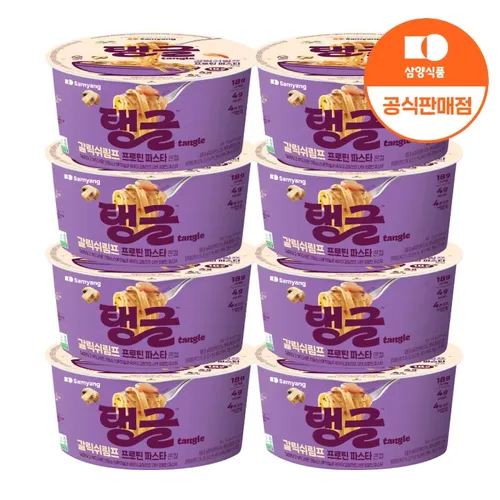 [삼양식품] 큰컵 탱글 프로틴 파스타 갈릭쉬림프 100g 8입