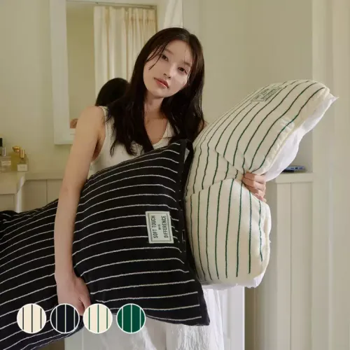 1+1 쁘리엘르 스누비 순면 타올 베개 커버&덮개 2size
