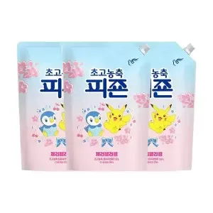 피죤 초고농축 섬유유연제 체리블라썸 리필 1.3L, 3개 (2026 한정 에디션)