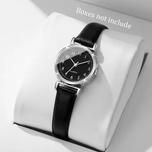 패션 작은 다이얼 여성 시계 숙녀 시계 Reloj Mujer (상자 없음)에 대한 간단한 가죽 밴드 아날로그 석영 손목 시계