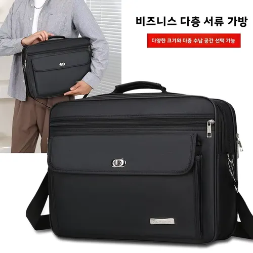 남성용 비즈니스 옥스포드 천 핸드백 대용량 싱글 숄더백 방수 여행용 노트북 서류가방 캐주얼 휴대용 가방