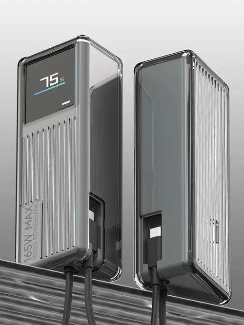 Xiaomi 165W 전원 은행 10000mAh PB1165MI 용 Sikai TPU 케이스 USB C 케이블 내장 휴대용 충전기 여행용 보관 케이스