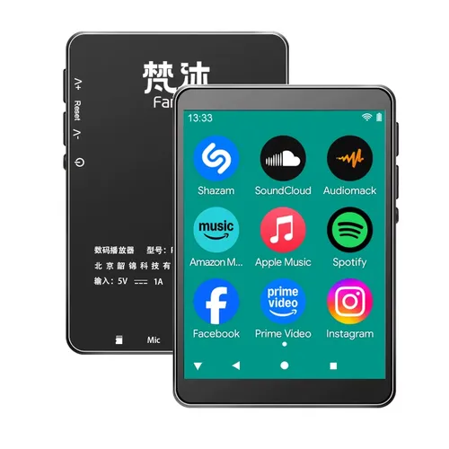 파무에 PA03 안드로이드 블루투스 MP3/MP4 플레이어 무손실 오디오 | 2.8인치 화면 | 48GB | 와이파이 | 유튜브/트위터/스포티파이 다운로드 SQ HIFI