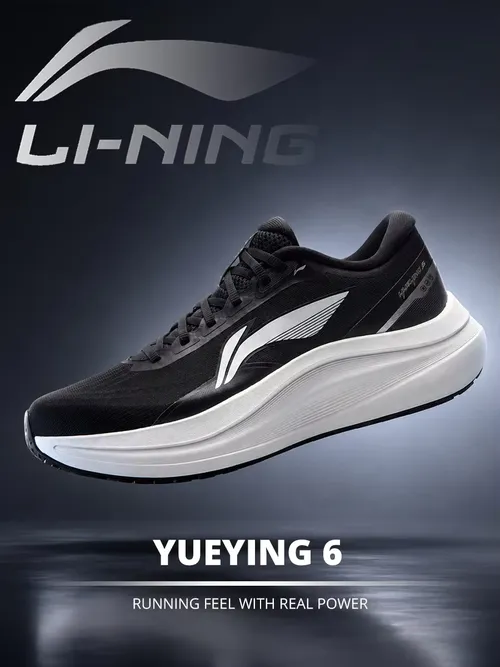 Li-Ning 남성용 YUEYING 6 와이드 토 박스가 있는 최적화된 쿠션 런닝화 TEMPO BOUNSE 안정적인 지지력 LiNing 스니커즈 ARHW017
