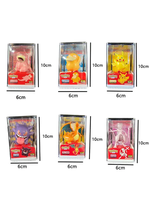 정통 포켓몬 CHARIZARD GENGAR 수제 피카추 PSYDUCK MEWTWO 만화 인형 장식품 어린이 장난감 크리스마스 선물
