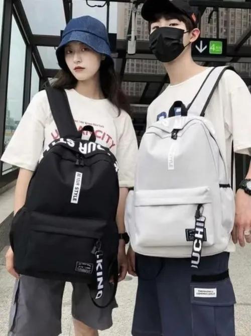 남녀공용 대용량 배낭 배낭, 한국 버전, 패션 트렌드, 중학교, 고등학생 가방