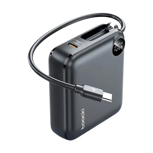 투키 휴대용 보조배터리 내장 USB C 케이블 10000/20000mAh PD 22.5W 고속 충전 보조배터리 (아이폰 16 15 14 13 삼성 호환)