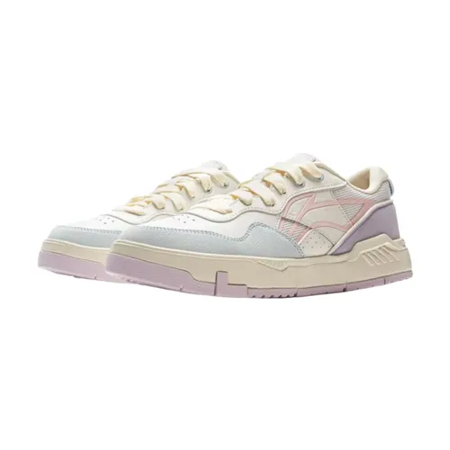 Li-Ning 여성용 COMMON 80S 라이프스타일 슈즈 듀얼 쿠션 편안한 리바운드 소프트 웨어러블 LiNing 클래식 캐주얼 스니커즈 AGCV208