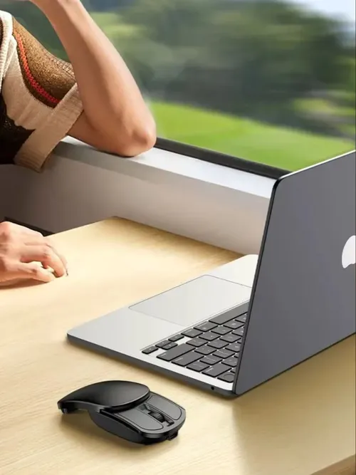 Delux 포켓 접이식 마우스 무선 2.4G Bluetooth5.2 무음 클릭 MacBook 태블릿 컴퓨터 PC 마우스 용 휴대용 초경량 55g