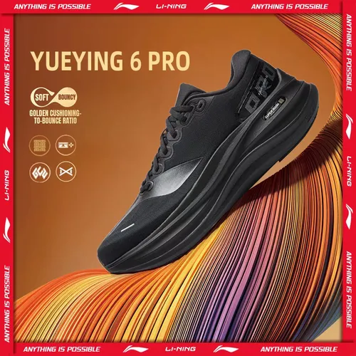 Li-Ning 남성용 YUEYING 6 PRO 와이드 토 박스가 있는 최적화된 쿠션 런닝화 SUPER BOOM 반사 리닝 라이트 스니커즈 ARHW015
