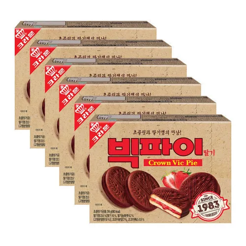 (12%결제할인)(결제가11570원)(추억의 레트로 패키지) 크라운 빅파이 216Gx6개