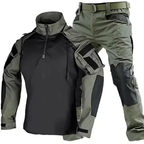 야외 유니폼 전술 정장 착용 방지 티셔츠 후드 바지 남성 의류 전투 셔츠 Airsoft Paintball Hunting Clothing