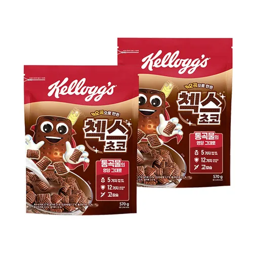 켈로그 오곡 첵스초코, 570g, 2개