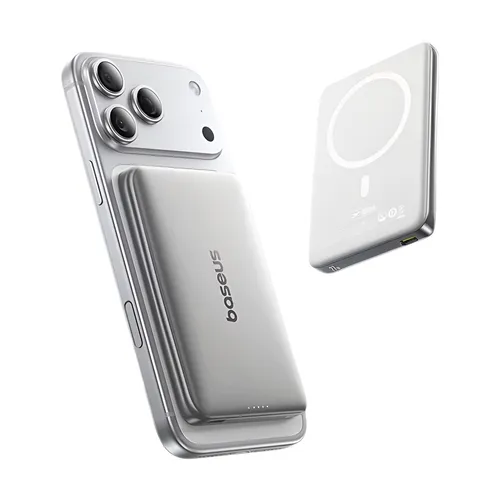 【CCC】베이스어스 10000mAh 마그네틱 파워뱅크 PD 27W, 5000mAh 마그네틱 파워뱅크 PD 20W 카드 크기 파워뱅크 아이폰 17 삼성용