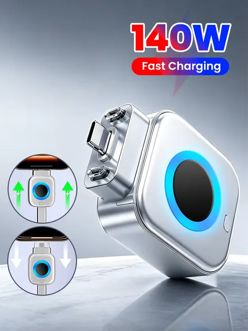 USB C 휴대폰 완전 충전 지능형 분리기 타입-C 140W 고속 충전 어댑터 휴대폰 완전 충전 자동 전원 차단 충전기