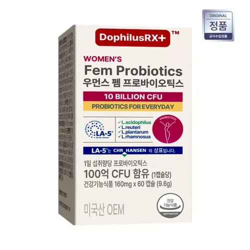 펨 도피러스 알엑스 100억 여성 유산균 프로바이오틱스 60캡슐 1개