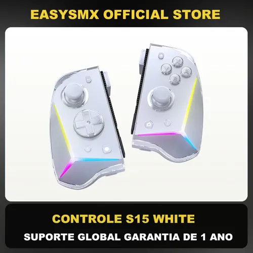 EasySMX S15 L/R 조이패드 무선 RGB 컨트롤러, 닌텐도 스위치/OLED 호환, 자이로스코프, 아미보, 홀 이펙트, 포켓몬용