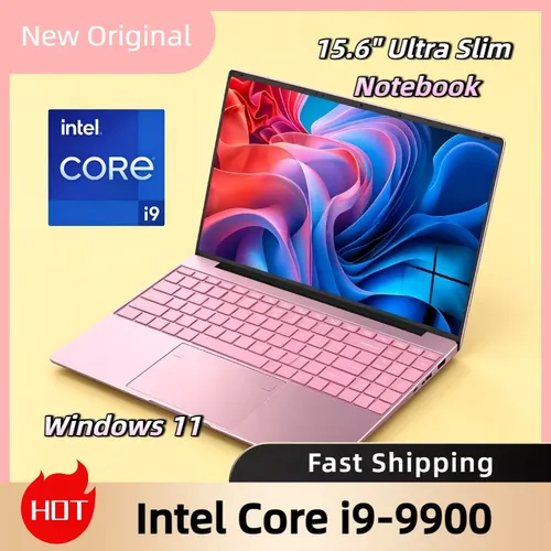 핫 윈도우 11 15.6인치 울트라 슬림 노트북 인텔 코어 i9 9900 32GB 램 2TB SSD 1920x1080 HD 게이밍 컴퓨터 게이머 사무용