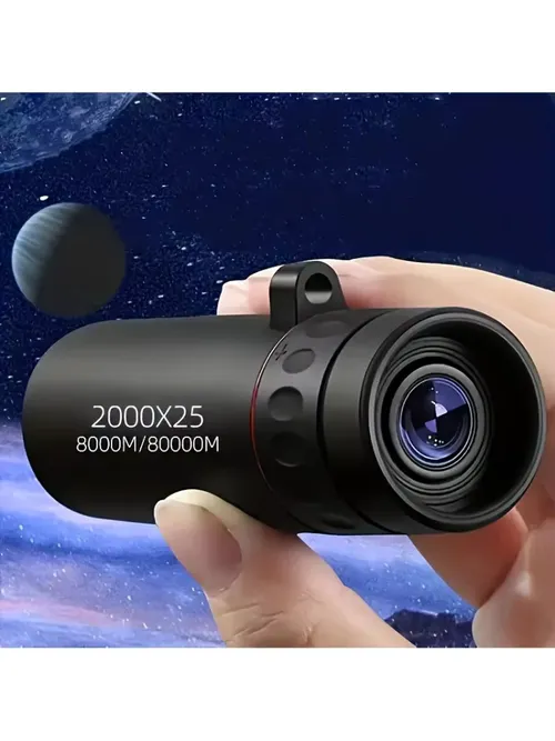 2025 2000X25 HD 단안 망원경, 여행, 하이킹, 낚시, 캠핑, 별 관찰, 콘서트 및 조류 관찰을 위한 소형 휴대용