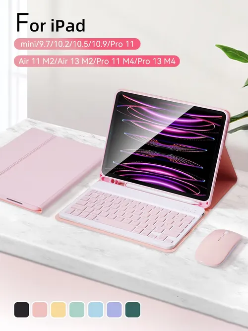 iPad 키보드 케이스 iPad 2024 iPad Air 11인치 13인치 M2 Pro 11인치 13인치 M4 Pro 11 12.9 10.2 9/8/7th 10.5 9.7 Air 3 2 케이스