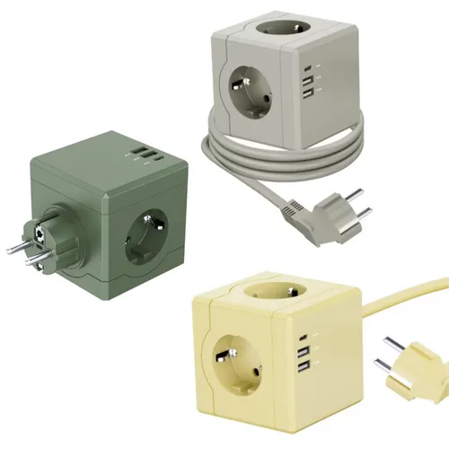 신상품 5종 추가! USB/c타입+3/4/5구 큐브형 고용량멀티탭 모음 (단품/1+1)