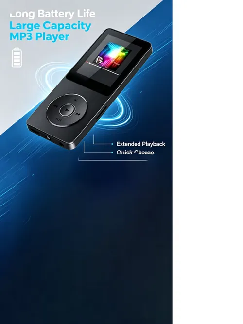 HTMCK 휴대용 블루투스 MP3 플레이어(LCD 화면 포함), FM 라디오 지원 HiFi 무손실 음악 비디오 전자책 및 USB 플래시 드라이브