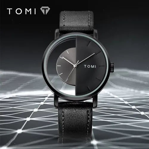 TOMI 패션 심플 할로우 디자인 쿼츠 시계