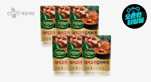 (플래시딜)비비고 돼지고기 김치찌개 460G 6개