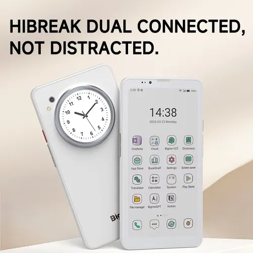 빅미 하이브레이크 듀얼 6.13인치 E-Ink+LCD 듀얼 디스플레이, 안드로이드 14, 8GB+128GB/12GB+256GB, 5G 듀얼심, 4500mAh 배터리 아이케어 전자책