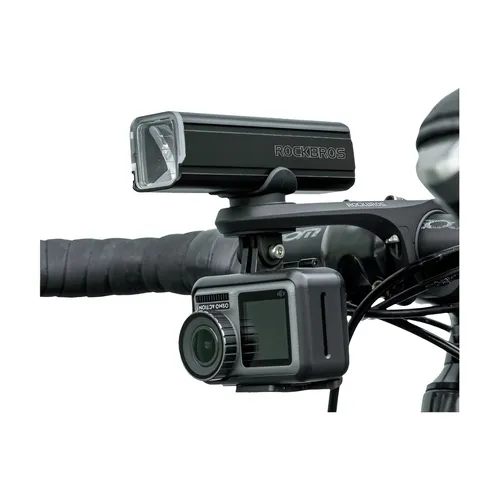 ROCKBROS RHL1000-1500 자전거 라이트 나일론 라이트 브래킷 홀더 IGS Garmin Bryton GoPro 자전거 마운트 용 사이클링 컴퓨터 마운트