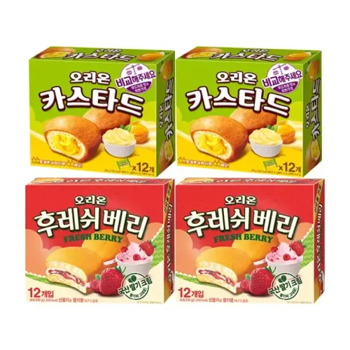 오리온 카스타드 12입 + 후레쉬베리 12입 각2개 (총4개)