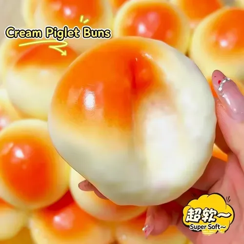 바삭한 꿀 미니빵 수제 스퀴시 스퀴즈볼 실제같은 베이커리 빵 바삭한 크런치 ASMR 감각 스트레스 해소 성인용