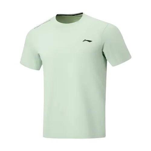 Li-Ning 남성용 트레이닝 티셔츠 LN DRY 81%폴리에스테르 19%엘라스테인 레귤러 핏 통기성 LiNing 반소매 티셔츠 ATSW195