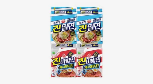 오뚜기 진밀면 2팩+진비빔면 2팩(총16개입)