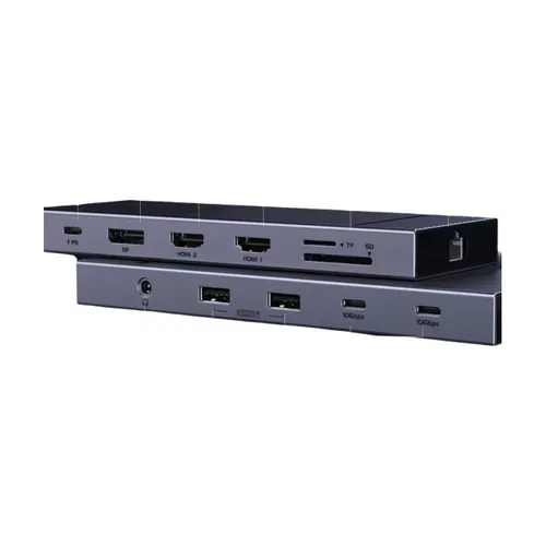 UGREEN 12-in-1 USB 허브 타입-C to 2HDMI 4K120Hz DP USB3.2 10Gbps SD/TF RJ45 PD100W 윈도우용 델 HP 노트북 액세서리 도킹