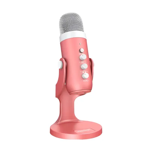 Haomuren USB 콘덴서 마이크, 핑크 스튜디오 녹음 마이크, PC, 맥 컴퓨터, 전화 게임, 스트리밍 팟캐스팅, 노트북 데스크탑용