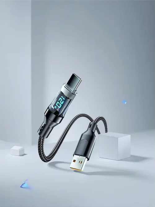 120W USB-C 타입 케이블, 초고속 충전 케이블, 100W 타입-C to 타입-C 데이터 케이블 (LED 디스플레이 포함), 화웨이, 오포, 비보용