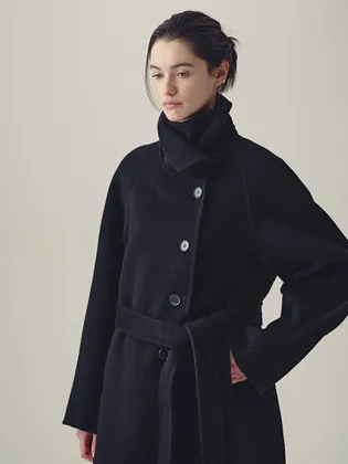 Wool Belted Half Coat (2color)