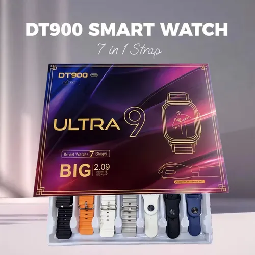 DT900 울트라 9 스마트워치 2.09인치 대형 디스플레이 7가지 스트랩 블루투스 통화 피트니스 트래커 스마트워치 (IOS 안드로이드용)