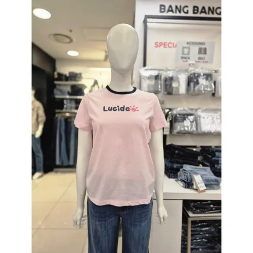 뱅뱅 여름 신상 반값 여성 배색 라운드 반팔 티셔츠 NTL539