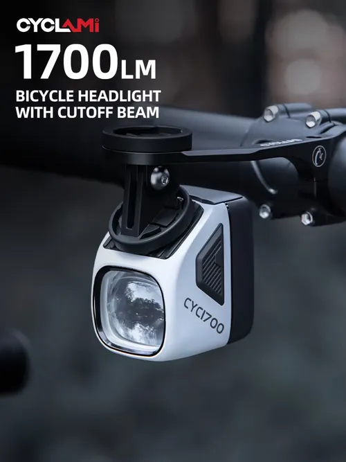 CYCLAMI CYC1700 무선 리모컨 자전거 전조등 고휘도 컷오프 라인 전면등 4000mAh 1700 루멘 알루미늄 합금