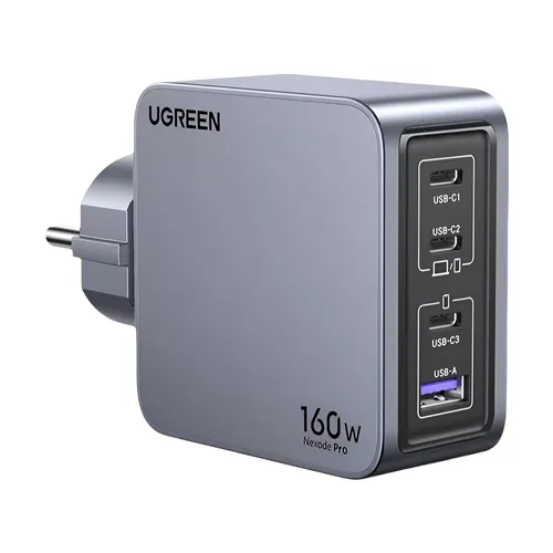 KR 플러그 UGREEN 160W GaN 충전기, PD3.1 QC4.0 3.0 고속 충전, 맥북 프로 노트북 USB GaN 충전기, 아이폰 16 샤오미 태블릿용