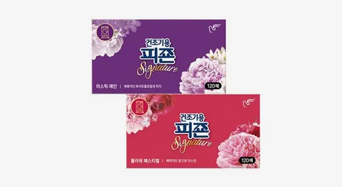 건조기용피죤 드라이시트 120매 2개 (미스틱+플라워)