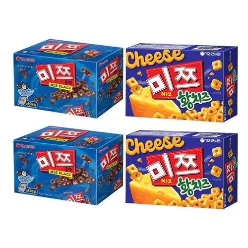 오리온 미쯔 황치즈 222g, 2개 + 미쯔6P 252g ,2개