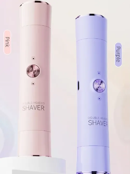2-in-1 여성용 전기 면도기, 여성용 전기 면도기 - 젖은 상태와 마른 상태 모두에서 사용 가능한 제모기, 비키니 라인 제모기