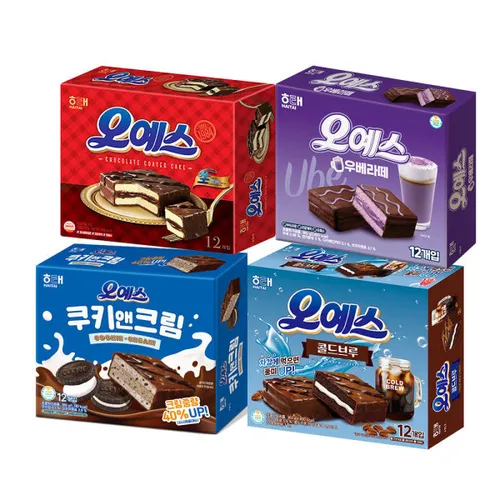 (12% 결제할인)(결제가11980원) (옵션)해태 오예스 3개 골라담기 (오리지널/우베라떼/쿠키앤크림/콜드브루)